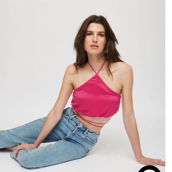 Dynamite Tops - 2 for 30)Pink satin cami in size extra small